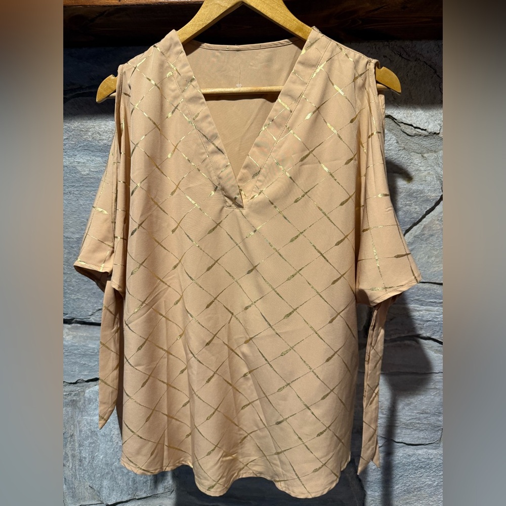 Elegant Beige Women's Top